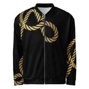 bomber jacket black, gold